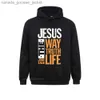 Men's Hoodies Sweatshirts Jesus The Way Truth Life John Christian Bible Verse Hooded Pullover Hoodies For Male Sweatshirts Comfortable Wholesale ClothesL230920