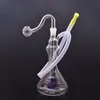 2pcs 10mm femelle narguilé verre brûleur à mazout Bong conduites d'eau pour plates-formes Bongs 6 pouces Heady fumer cendrier Bong avec tuyau de brûleur à mazout en verre mâle livraison gratuite