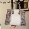 Designer Bag Himalayans handväskor äkta läder Ny Nile Crocodile Bag hand Sydd lyxhandväska stor kapacitet klassisk större