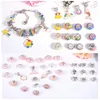 Charm Bracelets Bracelet Making Kit Beads Charms Pendant Set DIY For Children Birthday Gift With Box