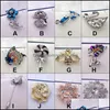 Ustawienia biżuterii DIY Pearl Brooch Brooch Rhinestone for Women Fashion Akcesoria 12 stylów Pinów świąteczne dostaw