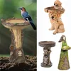 Garden Decorations Playful Garden Dog Statues Resin Bird Feeding Tray Home Yard Animal Sculptures Ornaments Garden Decoration Outdoor Decoration 230920