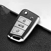 Car Key Case Cover For Volkswagen Polo Golf 7 MK7 Tiguan passat For Skoda Octavia Kodiaq Karoq Seat Ateca Leon3131