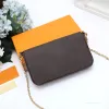 5A High quality Fashion Cross Body Bags woman luxury designers wallet backpack handbags purses card holder shoulder tote mini 3-piece set coin purse Composite 3 in 1