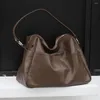 Sacs de soirée MS épais cuir de vache femme grande capacité simplement peau de vache épaule bandoulière sac à main dame travail fourre-tout voyage sac à main 2023