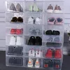 6 Stuks Plastic Schoenen Case Verdikte Transparante Lade Case Plastic Schoenendozen Stapelbare Doos Schoen Organisator Schoenendoos C0116213d