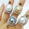 Band Rings Wedding Rings GODKI Trendy Twist Pearl Statement Rings for Women Cubic Zircon Finger Rings Beads Charm Ring Bohemian Beach Jewelry 230901 x0920