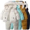 Set di abbigliamento Set per bambini Baby Winter Warm Jackets Parka Ragazzi Tuta spessa Cappotto per neonati Vestiti per bambina per bambini Tuta da sci per bambini 230919