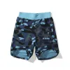 Shark Men's Designer Shorts Men Women z małpami szorty kamuflaż elastyczne talii dreski stylistowe kreskówka drukarnia