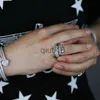 Band Rings Iced out square heart cz paved wide band ring for women men punk styles hip hop big rings jewelry wholeslae x0920