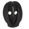 Costume Accessories Fashion Funny Double Layer Leather Men Head Masks Unisex Sexy PU Zipper Face Cover Carnival Party Games Bar Cosplay Costume