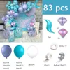 Outros suprimentos para festas de eventos Sereia cauda balão guirlanda kit roxo verde concha balões feliz aniversário decoração de casamento oh chá de bebê globo 230919