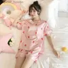 Ensemble de pyjamas en soie glacée d'été coréen pour femmes, Lingerie de Style Kawaii M-2XL, vêtements de maison pour dames, Shorts, pyjamas pour filles L230920