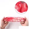 Hårtillbehör 22 färger Veet Scrunchies Tie-Dye Elastic Hairbands Scrunchy Ties Ropes Girl Ponyil Holder Pleuche Headwear M2656 DHWDH