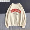 Felpe con cappuccio da uomo Felpe NUOVE Felpe Velluto Inverno Donna Brooklyn Lettera Stampa con cappuccio Donna 2022 Addensare Felpe calde Lady Autunno Top