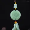 Keychains Car Pendant Out Of The Buddha And Into Safe Chinese Style High-end Jade Interior Pixiu Rearview Mirror