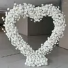 Flores decorativas prateleira de luxo em forma de coração com 7 m arranjo floral casamento arco pano de fundo decoração rosa flor linha festa prop quadro suporte