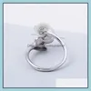 Jewelry Settings Hopearl Ring White Shell Flower 925 Sterling Sier For Diy Pearl Mount 3 Pieces Drop Delivery Dhgarden Otrn4