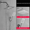 Pommeaux de douche de salle de bain Ensemble de douche de pluie en acier inoxydable Système de douche mural de luxe réglable Ensemble de douche haute pression chromé Ensemble d'accessoires de bain 230920
