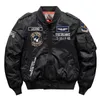 Осенне-зимняя куртка-бомбер, мужская куртка-бомбер ВВС MA 1, военная бейсбольная куртка с вышивкой, униформа, пальто большого размера, куртка для инструментов