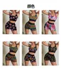 Women's Sleep summer two-piece set shorts and pajamas New print Sexy European and American style Nightwear