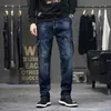 Jeans pour hommes Idopy Cargo Jeans Mode Multi Poches Travail Bleu Vintage Déchiré Denim Pantalon Pour Homme Plus Taille 230920