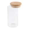 Vorratsflaschen Glasgefäß mit Deckel 250 ml leerer Behälter luftdicht durchsichtig für Tee Kaffee Süßigkeiten Snack 1 Stück (65 x 10 cm)