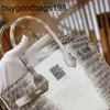 Bolsa de diseñador Bolsos Himalaya de cuero genuino cosido a mano hecha Piel de cocodrilo Bolsa para mujer Gran capacidad KU4P