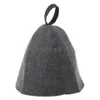 Wool Felt Sauna Hat Anti Heat Russian Banya Cap For Shower Bath House Head Protection Drop Y1124311M