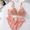 Sexy Set Red Women Lingerie Underwear Fashion Bra and Panty Set Comfortable Wireless Brassiere Sexy Lingerie Push Up Thin Cup Bra Briefs L230920