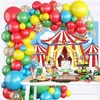 Andra evenemangsfestleveranser Carnival Circus Balloons Arch Garland Kit Red Yellow Blue Green Ballon Toy Birthday Decorations Rainbow Globos 230919