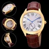 High quality top watch Male watch automatic movement stainless steel wristwatch leathe strap Transparent Glass Back 012-22275