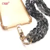 Chokers 120 cm Bevel Design Anti Lost Phone Lanyard Rope Neck band Färgglada bärbar akrylcellskedjan Tillbehör Gåvor Utomhus 230920