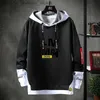 Herrtröjor tröjor vårens huvtröja harajuku mode japan streetwear hoodies män avslappnade män kläder prind länge ärm tröja menl230920