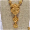 Ustawienia biżuterii Dubai Indie Złote Kolor Zestawy dla kobiet Afrykański Naszyjnik kwiatowy