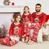 Passende Familien-Outfits 2024 Passende Weihnachts-Familien-Outfits Cartoon-Weihnachts-Rentier-Druck Weihnachts-Familienpyjama-Set Ferienhaus-Babykleidung 230920