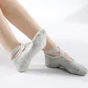 Yoga Çorap Slip Happines Straps Bandage Pamuk Çorap Pilates Purates Pure Barre Bale Dans Çıplak Ayakta Egzersiz 220728