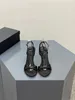 Сандалии европейские женские сандалии высокого каблука.Украшенные тапочки