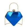 Evening Bags Creative Diamond Women's Party Bag 2023 Trend Luxury Designer Handbags Ins Fashion Patent Leather Female Shoulder