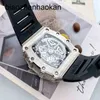 럭셔리 시계 Richardmill Watches 다기능 슈퍼 클론 남성 기계공 Richa Milles Wristwatch 와치 배럴 형태의 다이얼 캐주얼 패션 WA