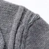 メンズセーター2023冬の粗いスピニングロッドニードルダイヤモンドグリッド厚いカーディガンジャックパーソナライズされたセーターニットウェアコート