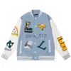 Męskie kurtki męskie kurtki Spring Mens Bomber Bombball Jacket Letter Haftwork Patwork Płaszcz Hip Hop Streetwear Casual Loose Varsity Jackets unisex x0920