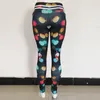 Sport Gym Leggings Women Colorful Dot Printed Yoga Pants High Waisted Fitness Female Leggin Spandex Running Training Tights