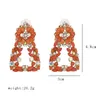 Висячие серьги HYSECMAO 2023, роскошные массивные полые серьги с блестящими кристаллами, модные ювелирные изделия, элегантные женские длинные с геометрическим рисунком для женщин