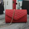 Chain Designer Messenger Bag Crossbody Purse Handbag Ladies Composite Tote äkta läderkoppling axelväska kvinnlig handväska hög kvalitet