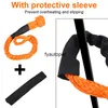 Soft Shackle for Vehicle Recovery 38000 lbs Off Road Towing Ropes Synthetic Fiber Car Trailer Pull Rope with Protective Sleeve199y