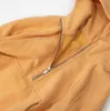 Women's Brand Desinger Cotton Hoodies Sweatshirts Half-Zip Hood Fleece Quick Dry Short Jacket With Logo Warm Winter For Yoga or Outting with Sku logo