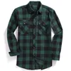 Men s T Shirts Men Casual Plaid Flannel Shirt Long Sleeved Chest Two Pocket Design Fashion Printed Button USA SIZE S M L XL 2XL 230920