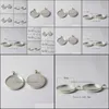 Ajustes de joyería Beadsnice Colgante Cabochon Ajuste con bandeja redonda de 30 mm Bisel de aleación de zinc para hacer ID 16397 Entrega de gota Dhgarden OTM8R