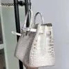 Bolso de diseñador Himalayans Bolsos Cuero genuino Himalayanss Hecho a mano Nilo Cocodrilo Lujo Mano Mujer